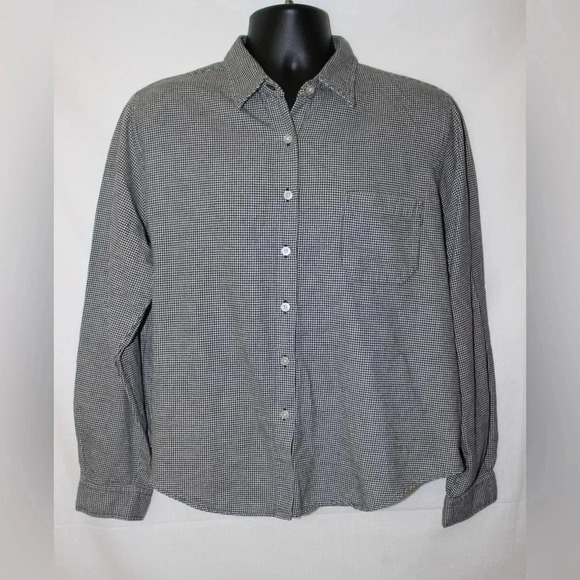 Women’s Pendleton Cotton Houndstooth Long Sleeve Button Down Shirt Size XL - Picture 1 of 8